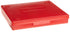 Heathrow Scientific Polypropylene Microscope Slide Box, Holds 100 Slides, Red