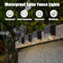 4 Pack, Consss Solar Fence Deck Lights Outdoor Waterproof LED Solar Fence Lights for Step, Outside Stairs, Yard, Patio