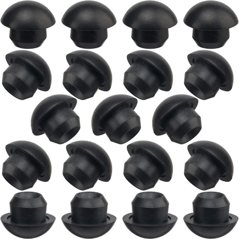 ANCIRS 50 Pack 8mm Floor Bottle Jack Plugs, Black Rubber Hydraulic Filler Bung for Oil Reservoir