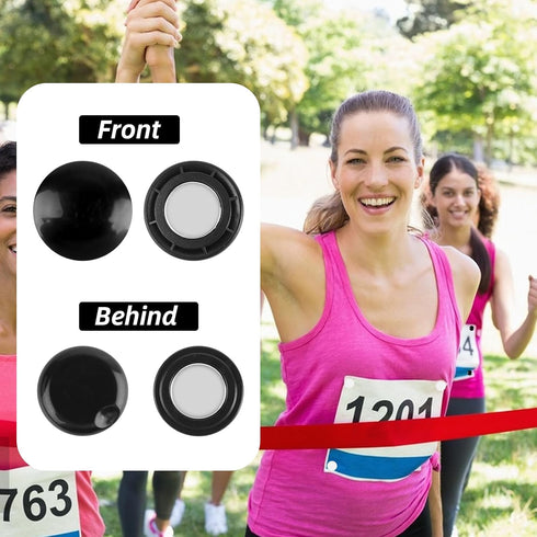 Sopoloray 10 Pairs Magnetic Race Bib Clips,Marathon Race Number Holder with Magnets,Running Bib Fixing Clips