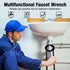 2pcs Multifunctional Sink Wrench, Universal Faucet Tool, 7 Sizes for Tight Spaces, Plumbing Tools for Kitchen Bathroom