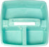 Storex 3-Compartment Small Caddy – Multipurpose Classroom Organizer with Handle, Teal, 5-Pack (00952U06C), 9.25 x 9.25