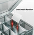 Easnea (10 Screw Organizers Storage Bin Hardware Storage Box Hardware Organizer Garage Removable with Lid Workbench
