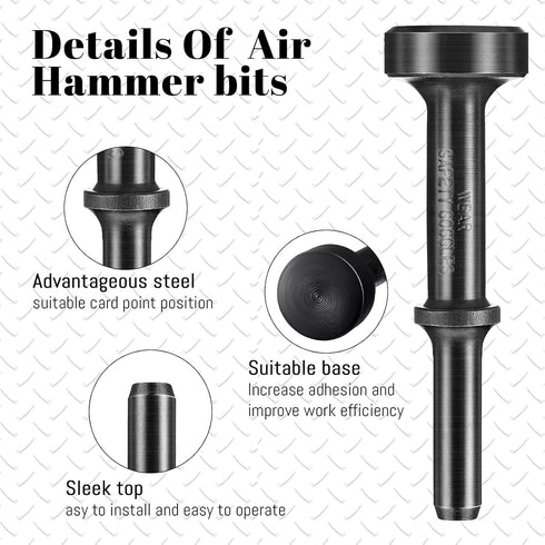 Mudder Smoothing Hammer Attachments Tool, Pneumatic Hammer Bit & Chisel Bit Accessories (10 x 3 x 3 cm)