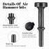 Mudder Smoothing Hammer Attachments Tool, Pneumatic Hammer Bit & Chisel Bit Accessories (10 x 3 x 3 cm)