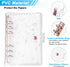 PATIKIL A6 Clear Binder Cover, 2Pcs Soft PVC Loose Leaf Binder Protector with Snap Button Closure, 6 Ring for DIY