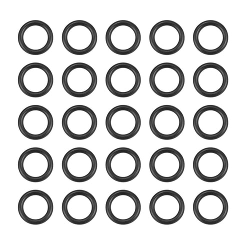 MECCANIXITY Nitrile Rubber O Ring, 0.59" OD, 0.39" ID, 0.1" Width, Black, Pack of 25 for Faucet Plumbing