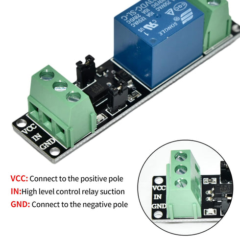Eagles 5pcs 1 Channel 3V Relay Module with Optocoupler for ESP8266, 3v Logic Level Boards