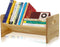 Generic Desktop Bookshelf Organizer, Wood Office Tabletop Book Storage Rack, Tilting Bookcase for