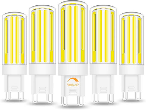 G9 LED Bulb 80w 60w Halogen Equivalent Dimmable, 6300K Cool White, COB