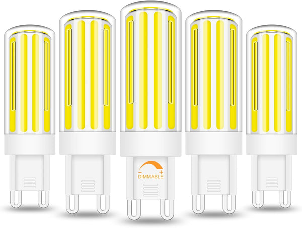 G9 LED Bulb 80w 60w Halogen Equivalent Dimmable, 6300K Cool White, COB