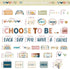 BOHO Motivational Bulletin Board Set Inspirational decoration for Classroom Motivational Posters Choose to Be Positive Accent Cutouts BOHO Rainbow Bulletin Boards for Teachers School Wall Supplies
