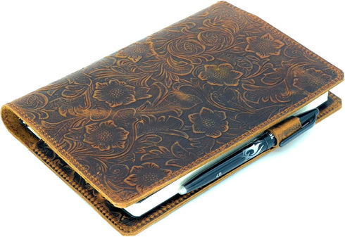 JJNUSA Leather Cover for Leuchtturm1917 Composition B5 7" x 10" - Distressed Leather Travel Journal