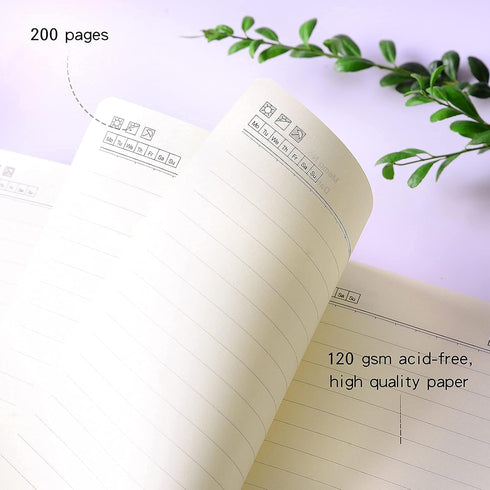Ruled Journal Notebook, Hardcover Magnetic Clasp Cover, Personal Professional Lined Notebooks, Medium 5.7 x 8.3 inches,