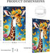 HTSAHKV 3 5 Inch Colorful Giraffe Flowers Wall Plate Light Switch Cover Single Gang Outlet Faceplate Print Plate Cover