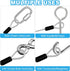 1/8" 2 1.6ft (20") PATIKIL Dia Vinyl Coated Stainless Steel Cable with Loops, Pcs Flexible Wire Rope Security Chain