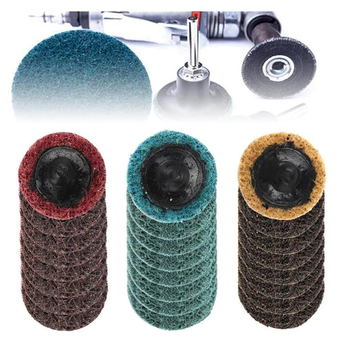 Zorlun 1/2/3 Inch With1 Holder(3inch 25pcs) Abrasive Disc Sanding Roll Lock Surface Conditioning Discs R-Type Quick