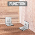 Dunzy 36 Pcs 1x1 Inch Heavy Duty Wood Table Top Expansion Bracket Steel Z Clips Fastener Connector for Woodworking
