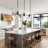 1-Light KSANA Modern Mini Pendant Light, Gold and Black Adjustable Metal Pendant Lighting Fixture for Kitchen Island