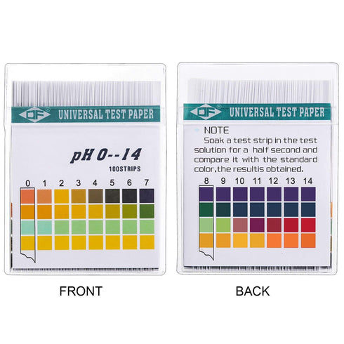 200 Strips Plastic Ph Test Strips, Universal Ph 0-14, Litmus Test Paper with Storage Case for Saliva Urine Water Soil