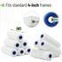 4 Inch Set, 18 1x 3X 1x 5X 5X 3X (1", 2", 3") Bates- Paint Roller pcs, Plastic Paint Tray, Disposable Tray Liners