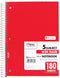 Mead Spiral Notebook, 5 Subject, Wide Ruled, 180 Sheets, 10-1/2" x 8", Color Selected For You, 1 Count