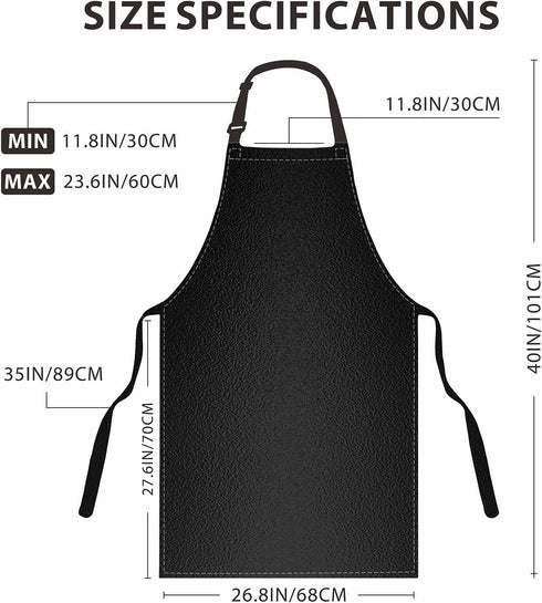 (40") GoldPig Heavy-Duty Waterproof Apron, Chemical Resistant Rubber Vinyl for Industrial, Lab, Kitchen, Butcher