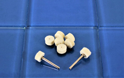 TEMO 100 pc Felt Polishing Wool Bob Burr, 1/2 Inch Diameter for Dremel Rotary Tools