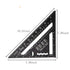 Beslands Aluminum 7-inch Rafter Square Carpenter Layout Tool, Alloy Triangle Ruler Protractor (Imperial)