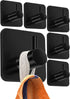Set of 6 Towel Hooks for Bathrooms, Black Adhesive Wall Hooks, Durable Strong Adhesive Towel Hooks