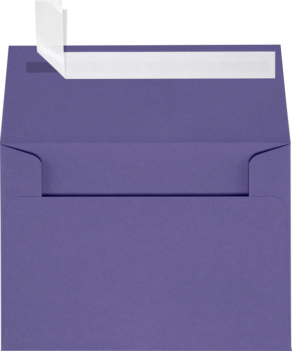 LUXPaper 4Bar A1 Invitation Envelopes | 3 5/8" x 5 1/8" | Peel & Press | 80lb. Text | Wisteria Purple | 50 Qty