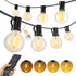 Brightown 37Ft Outdoor String Lights with Remote, 11 G40 Shatterproof LED Bulbs,