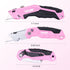 TOPLINE 2-Pack Pink Utility Knife Set, Retractable Box Cutter and Pocket Folding Knife