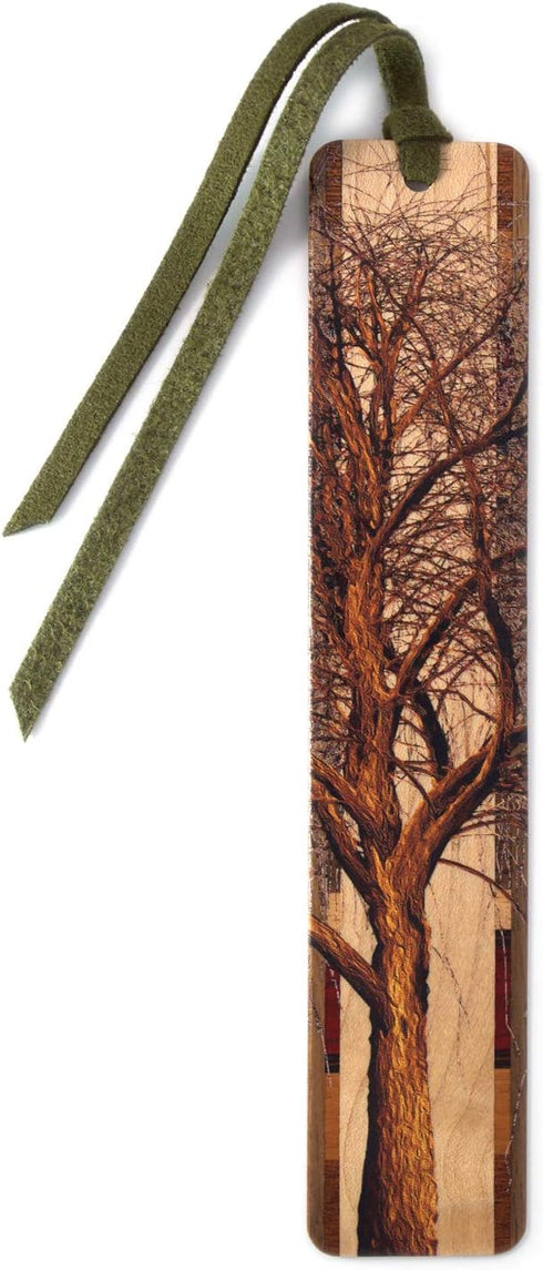 Winter Willow Tree Wooden Bookmark, Personalization Available, Made in USA