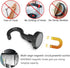 Black Magnetic Hooks, Strong Neodymium Rare Earth Magnets for Hanging, Holder, Keys, Storage, Door, Office, BBQ, Cruise
