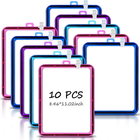 Outus 10 Pcs Mini White Boards 8.5 x 11'' | Mini Magnetic Dry Erase Board, Small Colored Double Sided Writable Graffiti