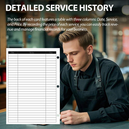 v2croft 100 Pack (5.5" 8.5") Stylist Binder Insert Cards, Keep Your Client Profile Book Organized