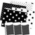 Barker Creek Designer File Folder and Library Pockets, Black & White Dot, 12 File Folders and 30 Pockets