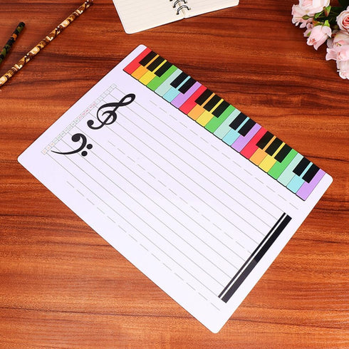 TEHAUX 4pcs Dry Erase Music Staff White Boards, 11 x 8 Inch Erasable Music Whiteboard for Kids Students Musicians