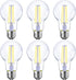 Energetic Dimmable LED Filament Light Bulbs, 8W, 60 Watt Equivalent, Daylight 5000K, Classic Clear Glass, 6 Pack