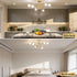 6-Light Sputnik Chandelier Gold, Mid-Century Modern Ceiling Light Fixture for Dining Room, Kitchen, Living Room