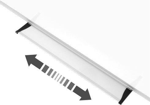 Magnetic White Board 24" x 18", 1 Dry-Erase Eraser, 2 Multicolor Markers, 4 Magnetic Pins, Aluminum Frame