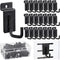 Tandefio 25 Pack J Shaped Slatwall Hooks, Heavy Duty Black J Hook Slatwall Accessories for Display Panel