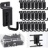 Tandefio 25 Pack J Shaped Slatwall Hooks, Heavy Duty Black J Hook Slatwall Accessories for Display Panel