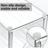 Prsildan Acrylic Drawer Makeup Organizer with 9 Drawers - Set of 3 Clear Stackable Storage Drawers for Vanity