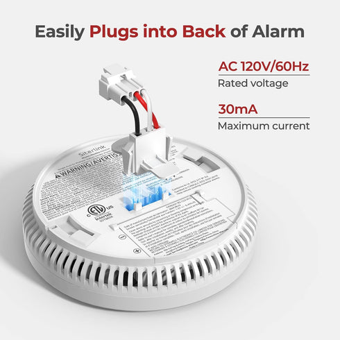SITERWELL GS562A GA6217F 12 Pack Siterlink Quick Connect Smoke Detector Adapter Plug, Compatible with Hardwired Smoke