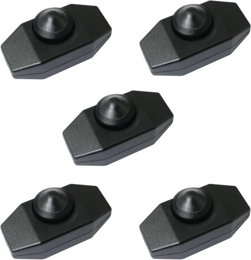 ITROLLE 5PCS Black PC Material Inline Dimming Switch Floor/Table Lamp Switch Replacement Suitable