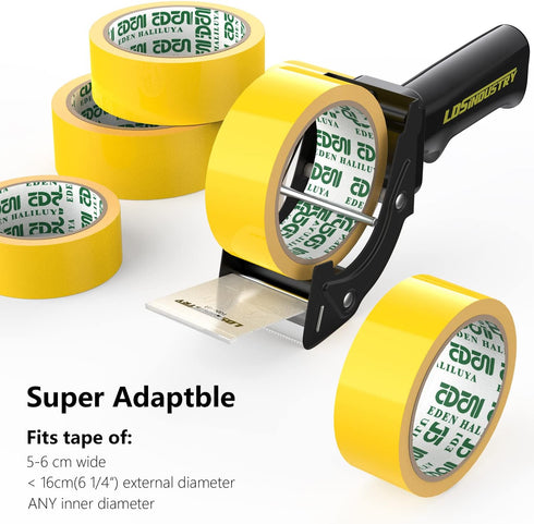 Rapid-Replace Packing Tape Dispenser Gun, Lightweight Ergonomic Heavy Duty Tape Cutter for Carton and Box Sealing