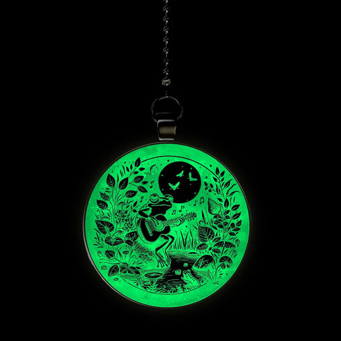 Glow in the Dark Frog Ceiling Fan Pull - Double-Sided Pendant for Unique Home Decor