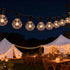 25Ft G40 27 Bulbs, E12 5W Abeja Outdoor Patio String Lights, Outdoor Globe String Lights with Clear Hanging Light